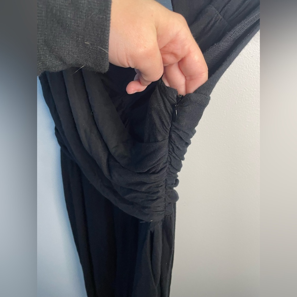 Anthropologie Moulinette Soeurs Black Molly Knit Jumpsuit Wide Leg Quiet Luxury - Picture 10 of 12